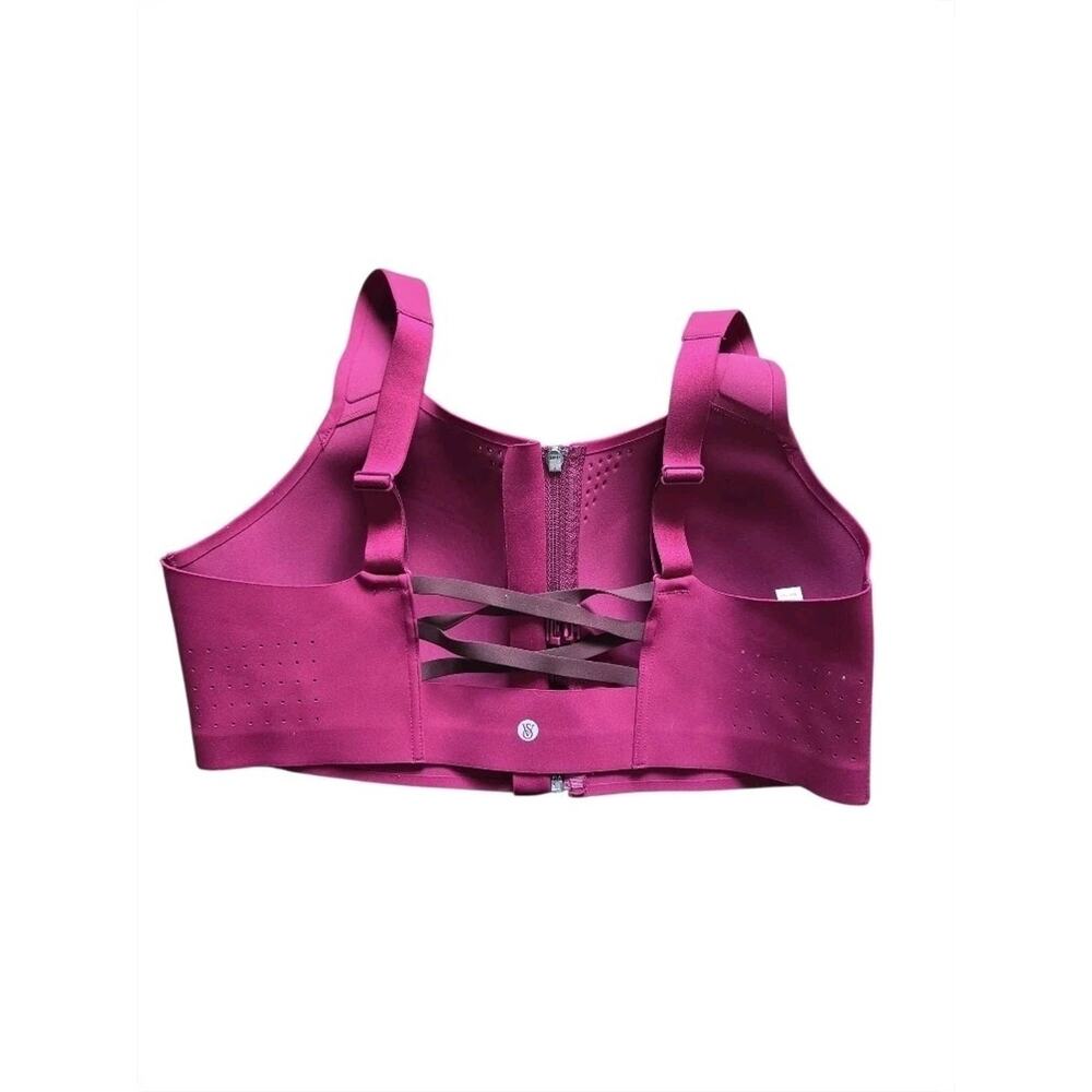 Victoria's Secret Featherweight Max Front-Close Sports Bra Campari Red 38D - Picture 4 of 9